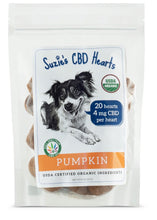 SUZIE'S 4MG CBD DOG TREAT HEARTS- Pumpkin Flavor