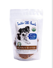 SUZIE'S 4 MG CBD DOG TREAT HEARTS- Peanut Butter Flavor