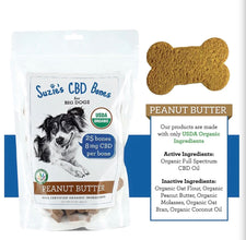 SUZIE'S 8 MG CBD BONES FOR BIG DOGS- Peanut Butter Flavor