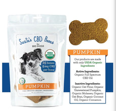 SUZIE'S 8 MG CBD BONES FOR BIG DOGS- Pumpkin Flavor